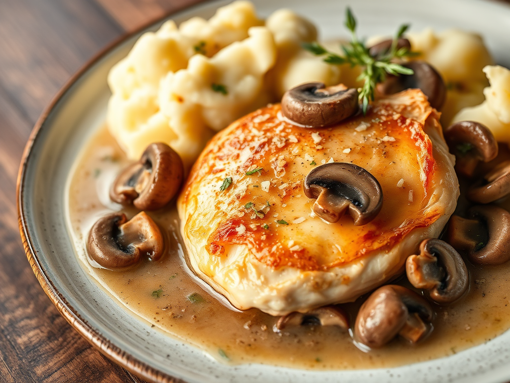 Chicken with Mushroom&nbsp;Broth